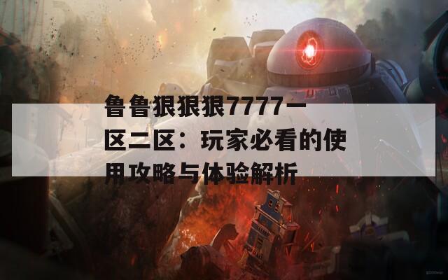 鲁鲁狠狠狠7777一区二区：玩家必看的使用攻略与体验解析